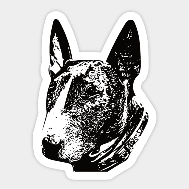 Brindle Bull Terrier Sticker by DoggyStyles